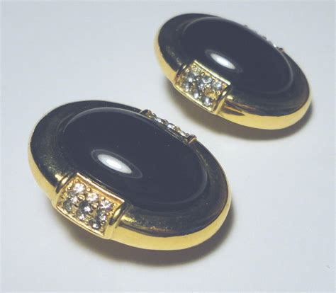 givenchy earrings faux onyx